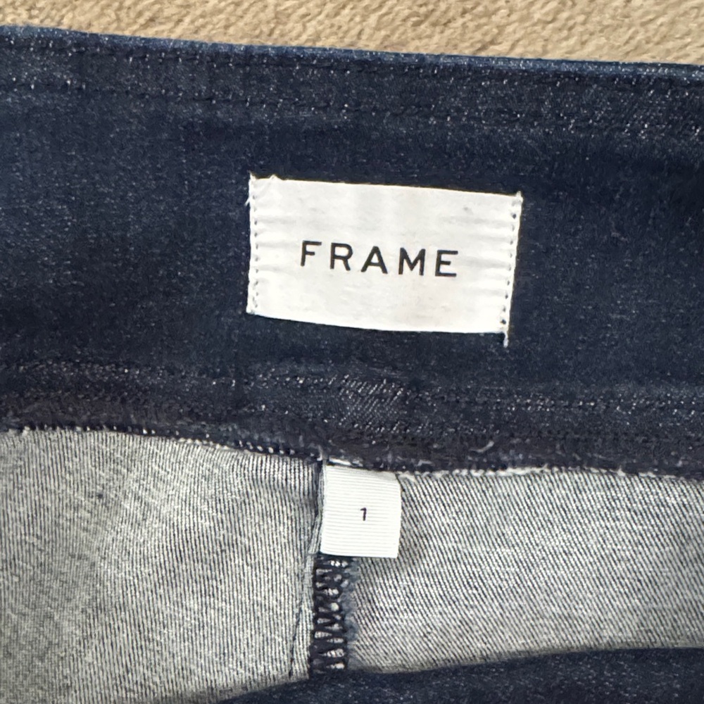 Frame Denim Le Jet set Dark Blue High-Rise Jeans - Picture 2 of 4